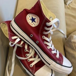 Maroon High Top Converse